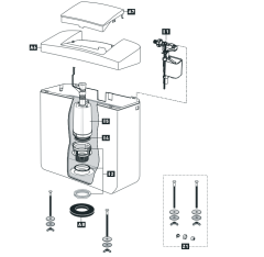  Schwab Exposed flushing cistern 155.23xx (55.300)/155.21xx (55.303)