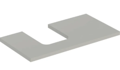 Geberit ONE washtop, left cut-out, for lay-on washbasin, bowl shape: B=105cm, H=3cm, T=47cm, greige / matt coated  505.294.00.7