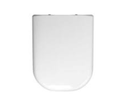 Twyford E500 round toilet seat with top fix standard hinge White E57861WH