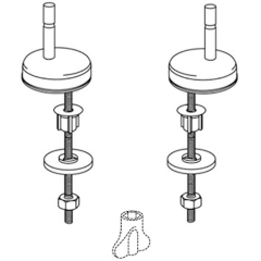 Pressalit Scandinavia Plus 758 Bottom Fix Toilet Seat Hinge Set D05999