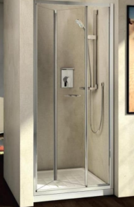 Ideal Standard Spares Kubo 900mm bifold door with Idealclean clear glass - bright silver finish -T7377EO