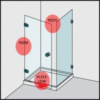 Shower Eclosure sealing strips set for 8mm glass