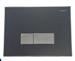 Siamp Album Black 90 Glass Flush Plate 31169210 for Concealed Cisterns