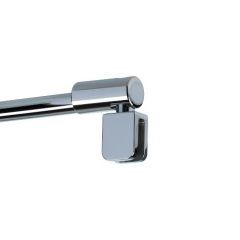 Stabilization bracket with glass holder Color: chrome For glass thickness: 5-8 mm Length: 1220 mm