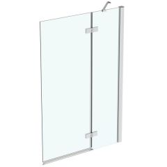 Ideal Standard  IS i.life 1000 2 Panel Bathscreen 400 + 600 Right Hand with Idealclean clear glass - bright silver finish  T4886EO