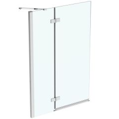 Ideal Standard  IS i.life 1000 2 Panel Bathscreen 400 + 600 Left Hand with Idealclean clear glass - bright silver finish  T4887EO