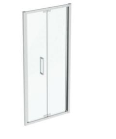 Ideal Standard  IS i.life 1000 Infold Door  with Idealclean clear glass - bright silver finish  T4929EO