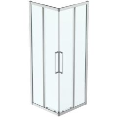 Ideal Standard  IS i.life 800 Corner Entry Enclosure with Idealclean clear glass - bright silver finish  T4977EO
