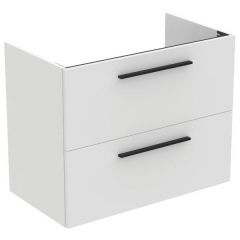 Ideal Standard  Ideal Standard i.life A 80cm wall hung vanity unit with 2 drawers (separate handles required), quartz grey matt  T5256NG