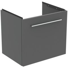 Ideal Standard  Ideal Standard i.life S 50cm compact wall hung vanity unit with 1 drawer (separate handle required), quartz grey matt  T5290NG