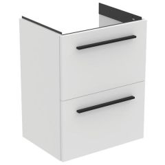 Ideal Standard  Ideal Standard i.life S 50cm compact wall hung vanity unit with 2 drawers (separate handles required), matt white  T5291DU