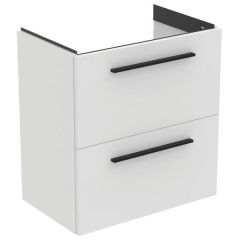 Ideal Standard  Ideal Standard i.life S 60cm compact wall hung vanity unit with 2 drawers (separate handles required), sand beige matt  T5293NF