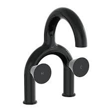 Vitra Liquid Concealed Basin Mixer For 2-Hole Sinks Glossy Black A4274739