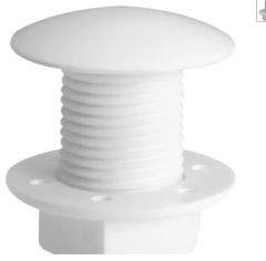 Thomas Dudley Blanking Plug hole stop jam nut 19mm White PTOSTO367198