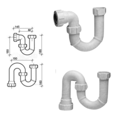 Twyford 1-1/4inch Tubular Trap WF8493XX