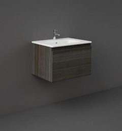 RAK Joy Uno Wh 1 Drawer Vanity 60Cm In Moka Walnut UNOWH060MOK Bathroomsuites