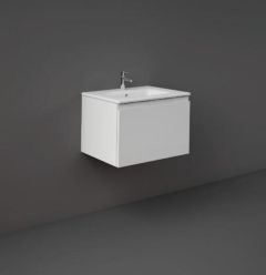 RAK Joy Uno Wh 1 Drawer Vanity 60Cm In Gloss White UNOWH060PWH Bathroomsuites