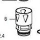 Valsir  Evolut - Undercounter Cistern 863157 Evolut guide with seal