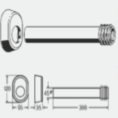 VIega Flushing Pipe Set 495169 concealed Toilet cistern Fittings spares