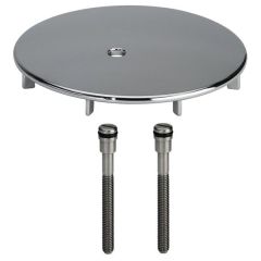 Viega Tempoplex Trim cover chrome- Ø 112 mm  · screw spacing 80 mm  · incl. 2 pcs. Fixing screws  ·581 633  · Model 6958.99  ·