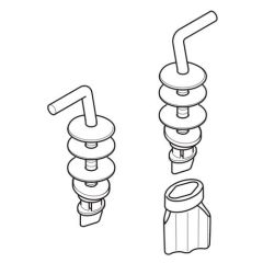 Villeroy and Boch O.novo 92241561 set of hard chrome hinges