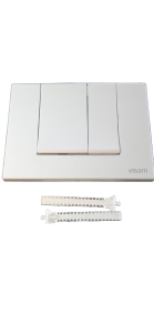 Visam Alinda Dual Flush Plate Matt Chrome 227-001