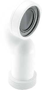 McAlpine WC-CONQ WC Conn 4″/110mm 90° Space Saving Bend Adjustable Length Rigid WC Connector
