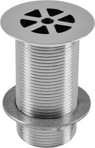 Wirquin 30 WASTE C50152 1.25" FG.LONG SOLID GRID WASTE CHROME PLATE