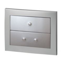 Wirquin EGAL, dual flush flush plate for wall-hung toilet Matt chrome 55719671