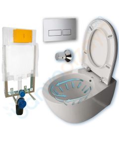Ideal Standard StradaO Clearim Ductless Wall-hung WC + Grohe Concealed Cistern Set Z266101-SET
