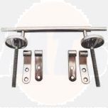 Duravit 0061601000 Hinge set for toilet seat without soft-close, stainless steel