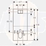 Geberit 115.323.11.1 - Design panel AquaClean complete WC for Sigma (UP300, UP320) and Twinline UP130, alpine white 115323111