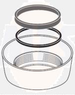 363776 Schwab nut with slip ring and seal Z3140 to-wall