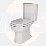 Porcelanosa IMAGINE Soft close seat and cover 100093860 N383000009 Chrome Hinges White