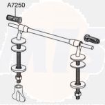 Pressalit BY3999 Projecta set adjustable hinges continuous pen chrome
