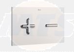 Roca In-Wall PL6 DUAL - Dual flush operating plate for concealed cistern A890085000