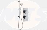 Round Shower Pack 8 - Sphere Slim Plate Single Outlet & Riser Kit DICMP0068