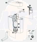 Schwab exposed flushing cistern 