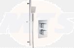Square Shower Pack 1 - Kuba Twin Single Outlet & Riser Kit DICMP0062