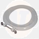 Twyford Toilet Seat Ring, with Bottom Fix stainless steel Hinge ST6881WH