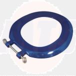 Twyford Toilet Seat ST6881BE Blue Avalon Doc M Value Seat with Bottom Fix Stainless Steel 