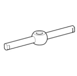 Geberit wing nut for grating screwable, for shower floor drain for floorings made of PVC 244.480.00.1