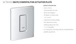 Grohe Skate Cosmopolitan Concealed Mechanical Manual Urinal System Control Panel  Polished Chrome 38784000