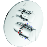Ideal Standard Easybox Slim BI thermostatic bath / shower mixer with diverter and round faceplate  A5879AA