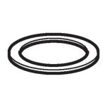 Geberit reinforced braided hose O'ring 241.487.00.1