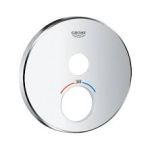 Grohe 49030000 is a genuine Grohe round metal escutcheon rosette designed for concealed, built-in SmartControl shower trim