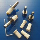 Keramag Flow 598055000 Set of 2 hinges for toilet seat chrome STANDARD CLOSE