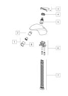 Noken / Porcelanosa swivel VITAE bidet mixer Chrome 100189960 / N299998795 (Fig 2)