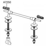 Pressalit BY3999 Projecta set adjustable hinges continuous pen chrome