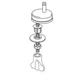 Pressalit Calmo 556 Universal Toilet Seat Hinge - D15999